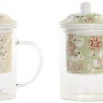 Dkd Home Decor Filiżanka Z Filtrem Szkło Porcelana 300Ml 2Szt.
