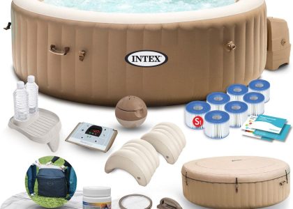 Dmuchane Spa Jacuzzi Z Hydromasażem 4 Os. + Akcesoria Intex 196X71cm
