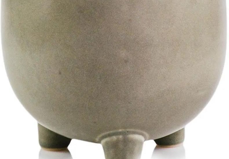 Donica Ceramiczna Na Nóżkach Khaki