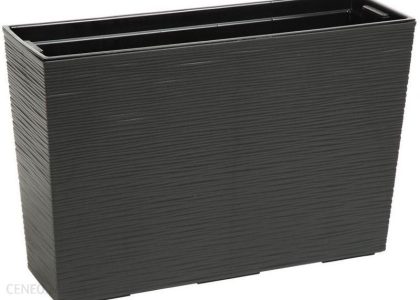 Donica-Kwietnik Werbena 56X19X36.5 cm Antracyt Struktura Lamela