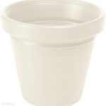 Donica Plastikowa 39cm Kremowa Agawa Dłuto