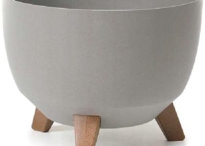 Doniczka 3 Nóżki Misa Roma Eco Szary 40cm + Wkład