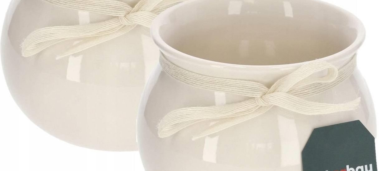 Doniczka Ceramiczna Fi 17 Osłonka Kwiaty Rośliny 2szt.
