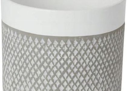 Doniczka Ceramiczna Goodhome Ozdobna 17cm Szara