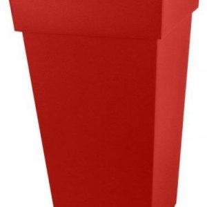 Doniczka Eda Tuscany 43,3×43,3x80cm Kwadratowy Czerwony Polipropylen