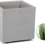 Doniczka Karo Na Kółkach 40X40 Eco Wood Deska