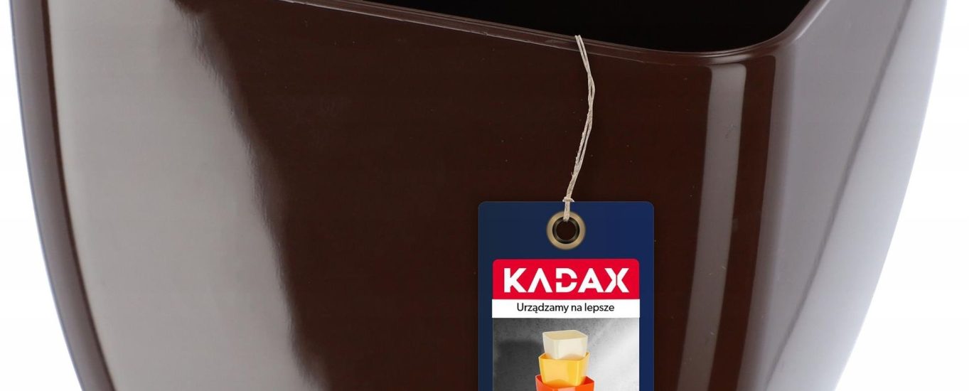 Doniczka Osłonka Kwiaty Kwadratowa Brązowa 17cm