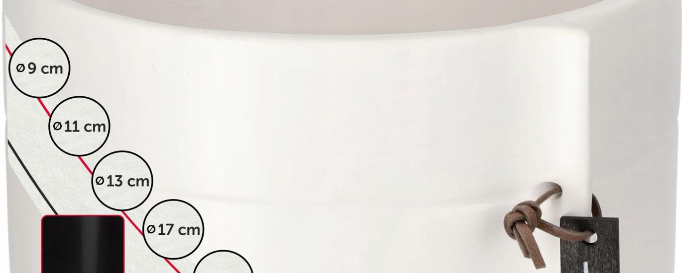 Doniczka Osłonka Na Kwiaty Ceramiczna Biała 18 cm