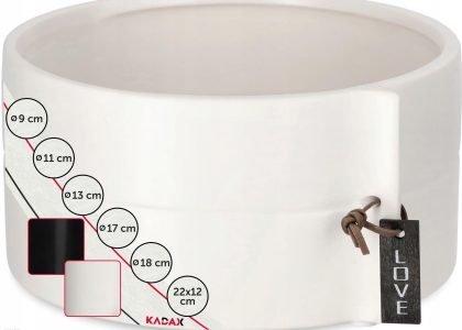 Doniczka Osłonka Na Kwiaty Ceramiczna Biała 18 cm