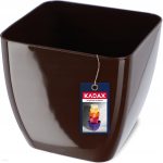 Doniczka Osłonka Na Kwiaty Kwadratowa Brązowa 12cm