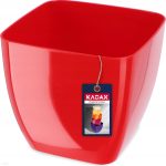 Doniczka Osłonka Na Kwiaty Kwadratowa Czerwona 8cm