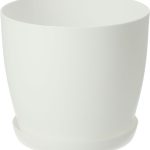 Doniczka Osłonka Na Kwiaty Podstawka Biała 12cm