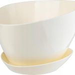 Doniczka Osłonka Na Kwiaty Podstawka Kremowa 23cm