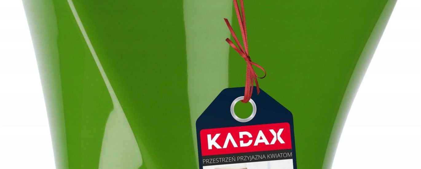 Doniczka Osłonka Na Kwiaty Połysk Zielona 15cm