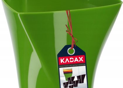 Doniczka Osłonka Na Kwiaty Połysk Zielona 15cm