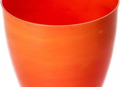 Doniczka Osłonka Na Kwiaty Rośliny Żółta 14 cm
