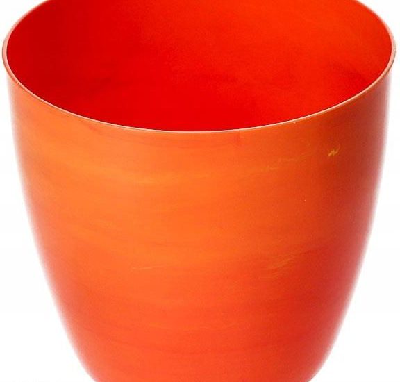 Doniczka Osłonka Na Kwiaty Rośliny Żółta 14 cm