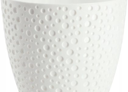 Doniczka Osłonka Okrągła Na Kwiaty Biała 13cm