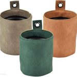 Doniczka W Skórzanej Osłonce Z Uchwytem,13,5cm Kolory