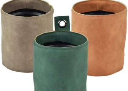 Doniczka W Skórzanej Osłonce Z Uchwytem,13,5cm Kolory