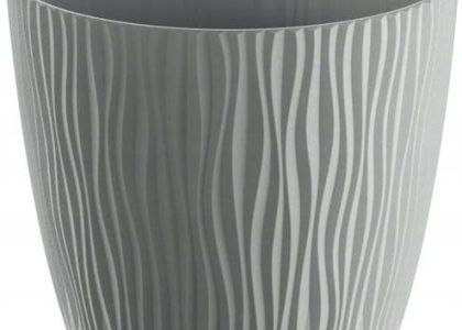 Doniczka Z Podstawką Sandy 10,8cm Szara
