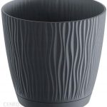 Doniczka Z Podstawką Sandy 18,8cm Antracyt