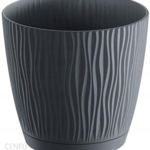 Doniczka Z Podstawką Sandy 18,8cm Antracyt