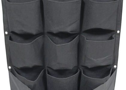 Doniczki Materiałowe Kaskadowe Verve 9 Kieszeni Czarne