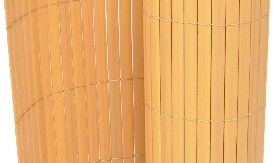 Dwustronne Ogrodzenie Ogrodowe Pvc 90X300cm Żółte