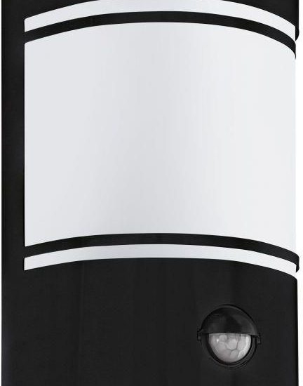 Eglo 99566 Cerno 1X40W Kinkiet Elewacyjny Zewnętrzny Z Czujnikiem Ruchu Czarny/Biały