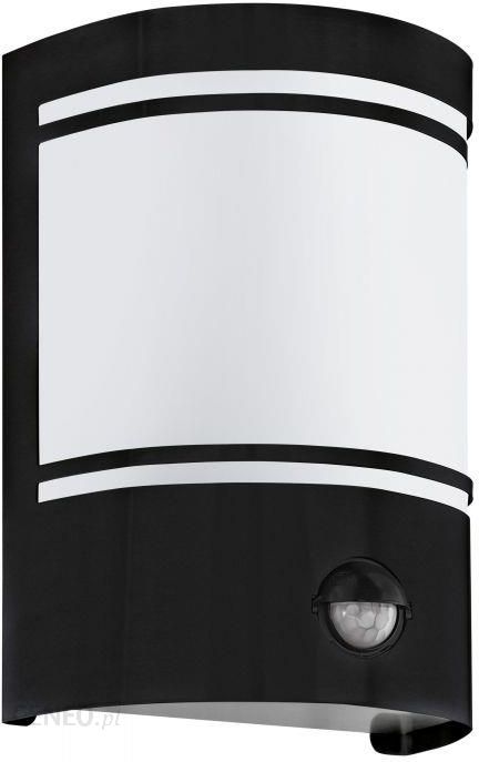 Eglo 99566 Cerno 1X40W Kinkiet Elewacyjny Zewnętrzny Z Czujnikiem Ruchu Czarny/Biały