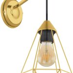 Lampa Eglo Tarbes 43684 kinkiet lampa ścienna 1x60W E27 mosiądz