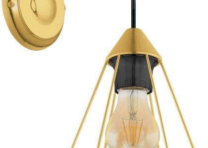 Lampa Eglo Tarbes 43684 kinkiet lampa ścienna 1x60W E27 mosiądz