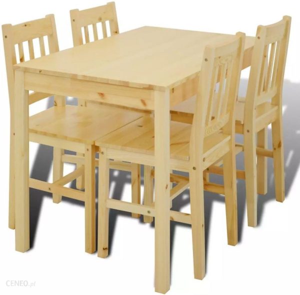 Elior Drewniany Zestaw Stół I 4 Krzesła – Ellen 14102