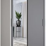 Elior Przesuwna Szafa W Kolorze Biel + Antracyt Lenora 3X 16162