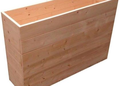 Elior Wysoka Prostokątna Donica Ogrodowa Z Litego Drewna Benito Wzór Kolor 4