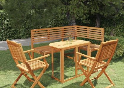 Emaga 4-Cz. Zestaw Mebli Ogrodowych Bistro Lite Drewno Akacjowe