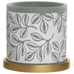 Emaga Doniczka Dkd Home Decor Szary Niebieski Cement Kolor Zielony Shabby Chic 13x13x14cm 4 Sztuk