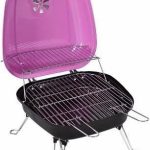Emaga Grill Ogrodowy Gart Turystyczny Przenośny Na Węgiel Drzewny Różowy