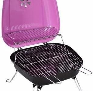Emaga Grill Ogrodowy Gart Turystyczny Przenośny Na Węgiel Drzewny Różowy