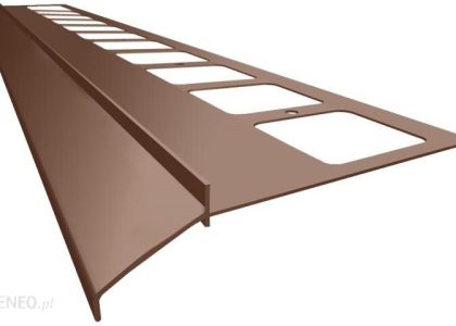 Emaga K100 Profil Aluminiowy Balkonowy 2.0M Brązowy Ral 8019 Listwa Balkonowa Okapnikowa Brązowa