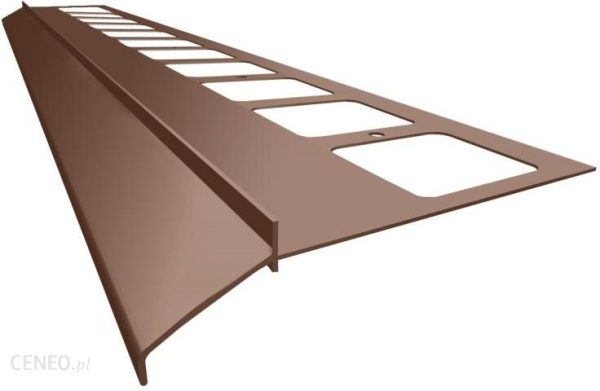 Emaga K100 Profil Aluminiowy Balkonowy 2.0M Brązowy Ral 8019 Listwa Balkonowa Okapnikowa Brązowa