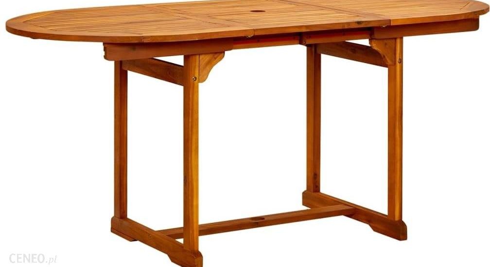 Emaga Ogrodowy Stół Jadalniany 120-170 X80X75 Cm Drewno Akacjowe