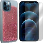 Etui Do Iphone 12 Pro Pokrowiec Brokat + Szkło 9H