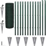 Euro Ogrodzenie Stalowe 25×1,2m Zielone