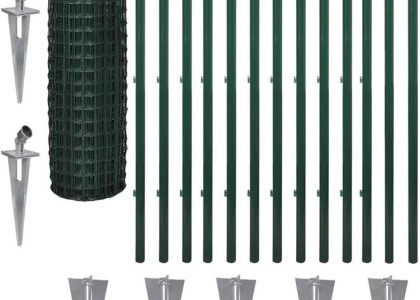 Euro Ogrodzenie Stalowe 25×1,2m Zielone