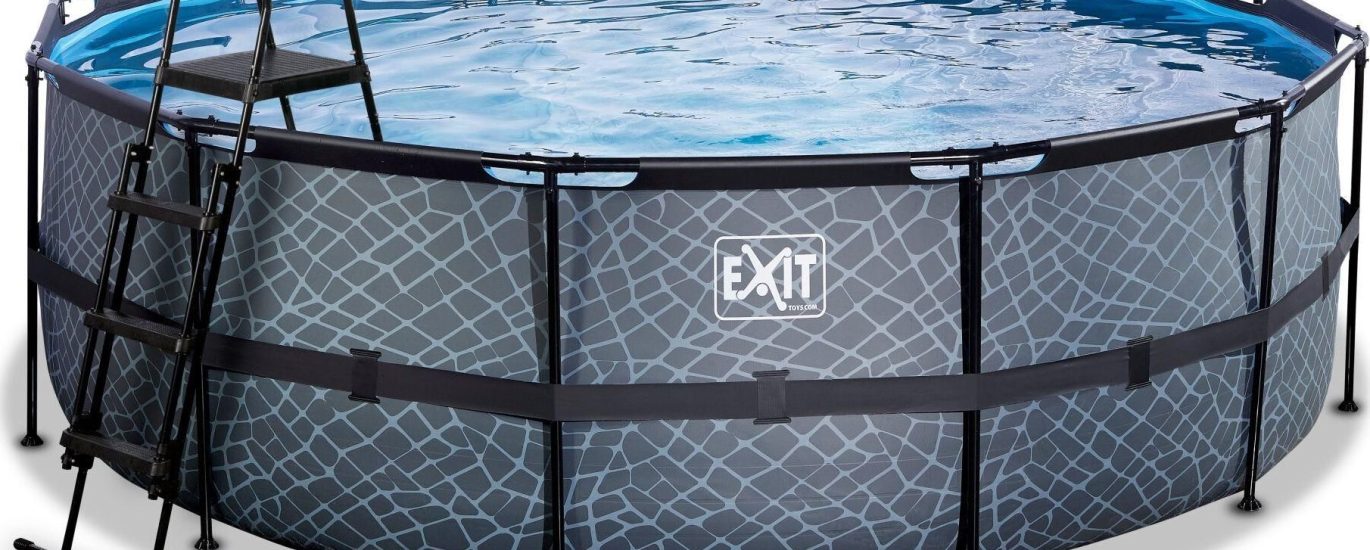 Exit Exit Toys Stone Pool, Frame Pool O 427X122Cm Swimming Pool