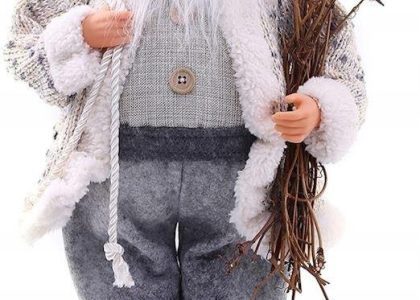 Figurka świąteczna Mikołaj 43 cm Wzory