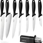 Fiskars Essential Komplet 7 Noży Kuchennych Luzem + Ostrzałka NFESS6