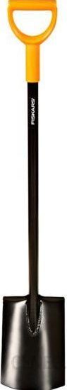 Fiskars Szpadel prosty Solid metalowy trzon 117cm + rękawice męskie rozmiar 10 (1003456)